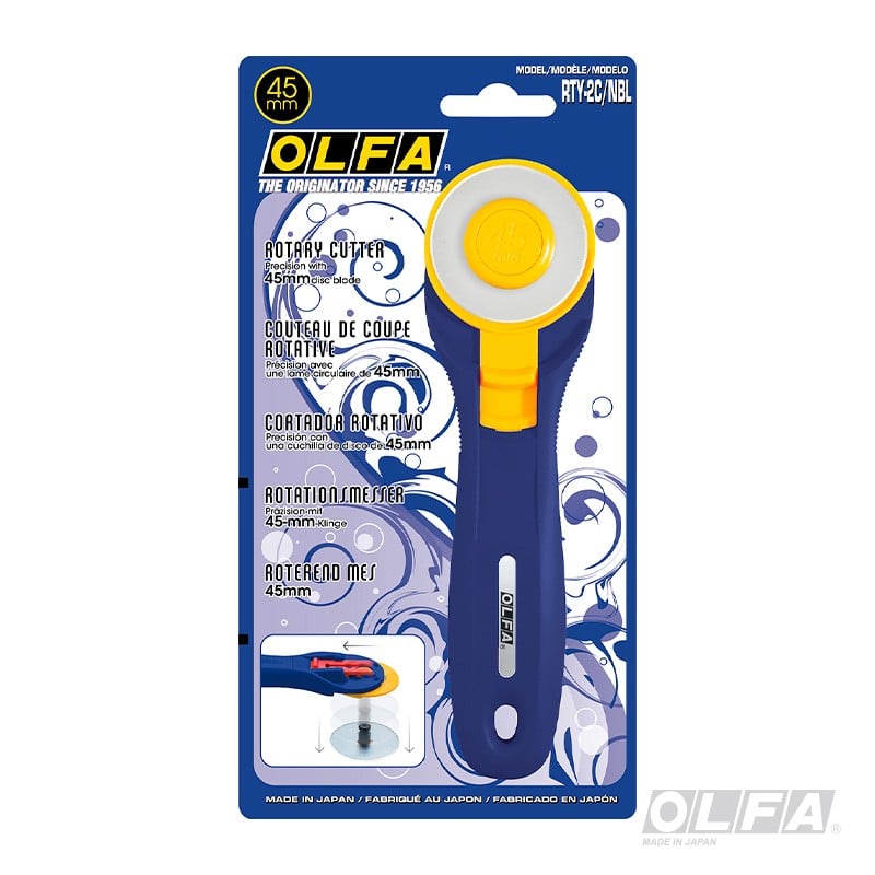 CUCHILLO ROTATIVO OLFA DE 45MM. PARA TELA - 1