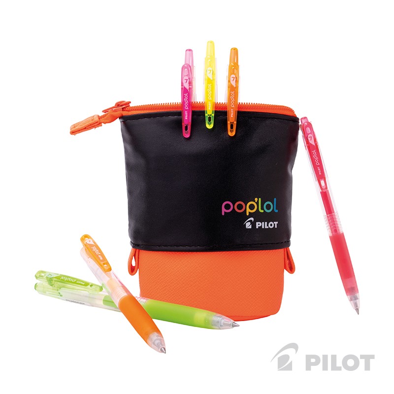 LAPICES PILOT POP LOL 0.7 6U C ESTUCHE RETRACTIL NARANJO