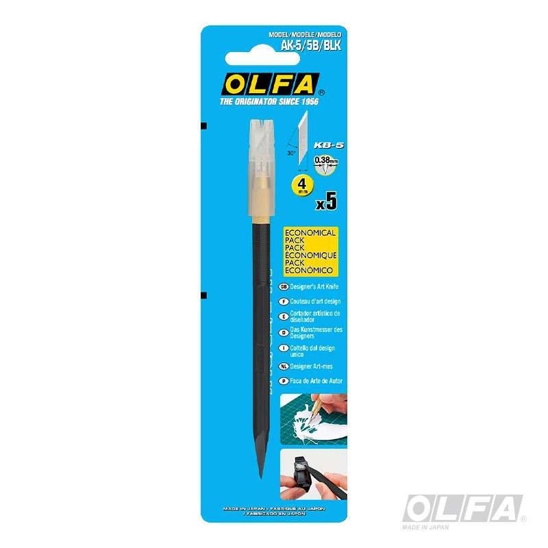 CUCHILLO OLFA TIPO LAPIZ CON ANGULO DE 30° BLACK + REPUESTOS - 3