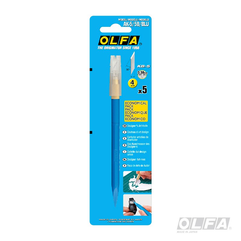 CUCHILLO OLFA TIPO LAPIZ CON ANGULO DE 30º BLUE + REPUESTOS - 3
