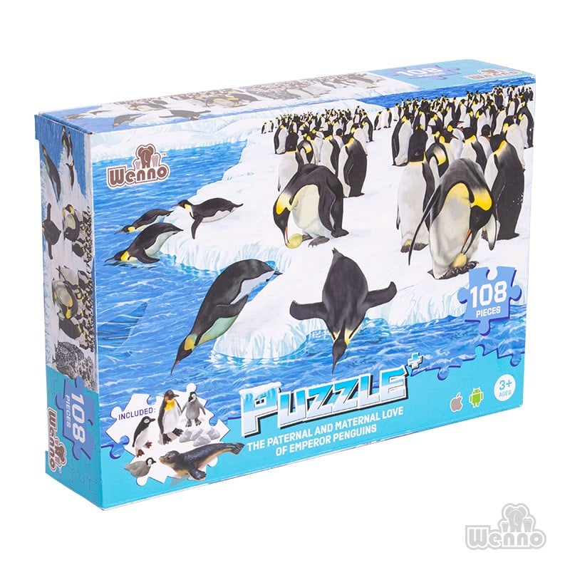 PUZZLE MULTICOLOR PINGUINO 108 PIEZAS + FIGURAS - 4