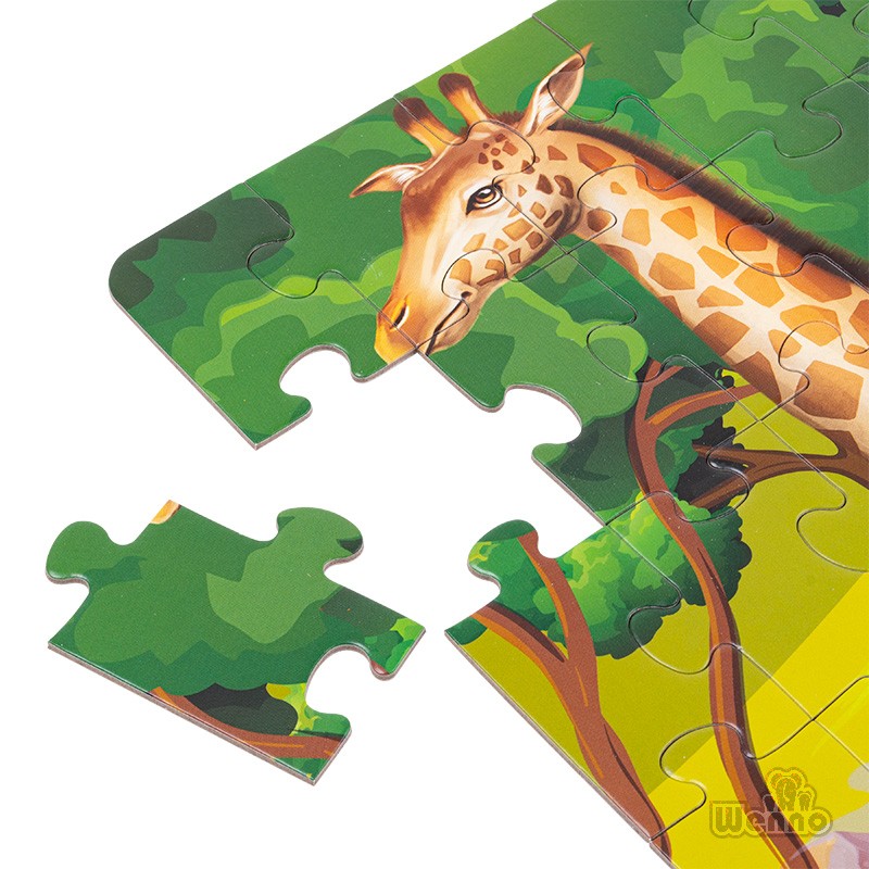 PUZZLE MULTICOLOR JIRAFA 36 PIEZAS + FIGURA - 2