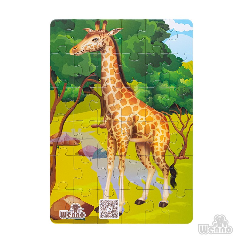 PUZZLE MULTICOLOR JIRAFA 36 PIEZAS + FIGURA - 3