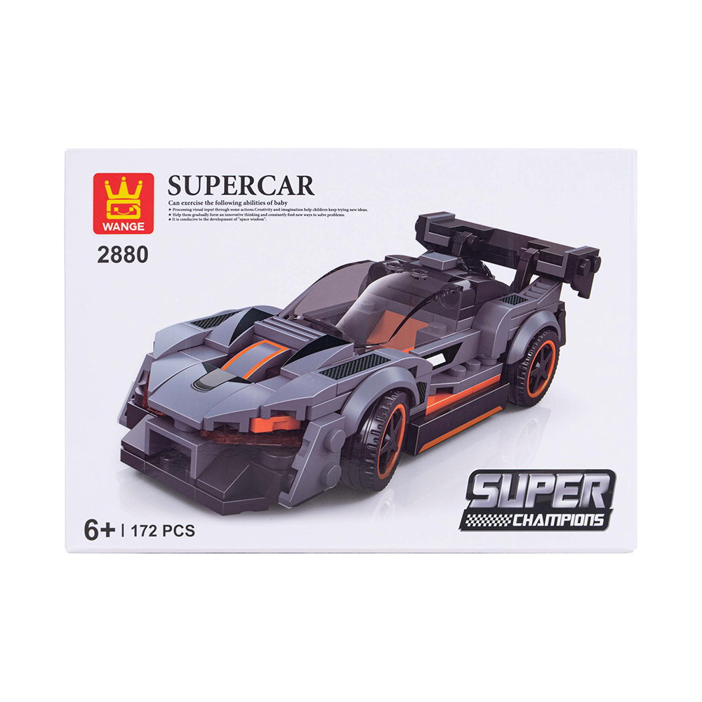 JUGUETE WANGE MULTICOLOR SUPER AUTO DEPORTIVO NEGRO ARMABLE - 3