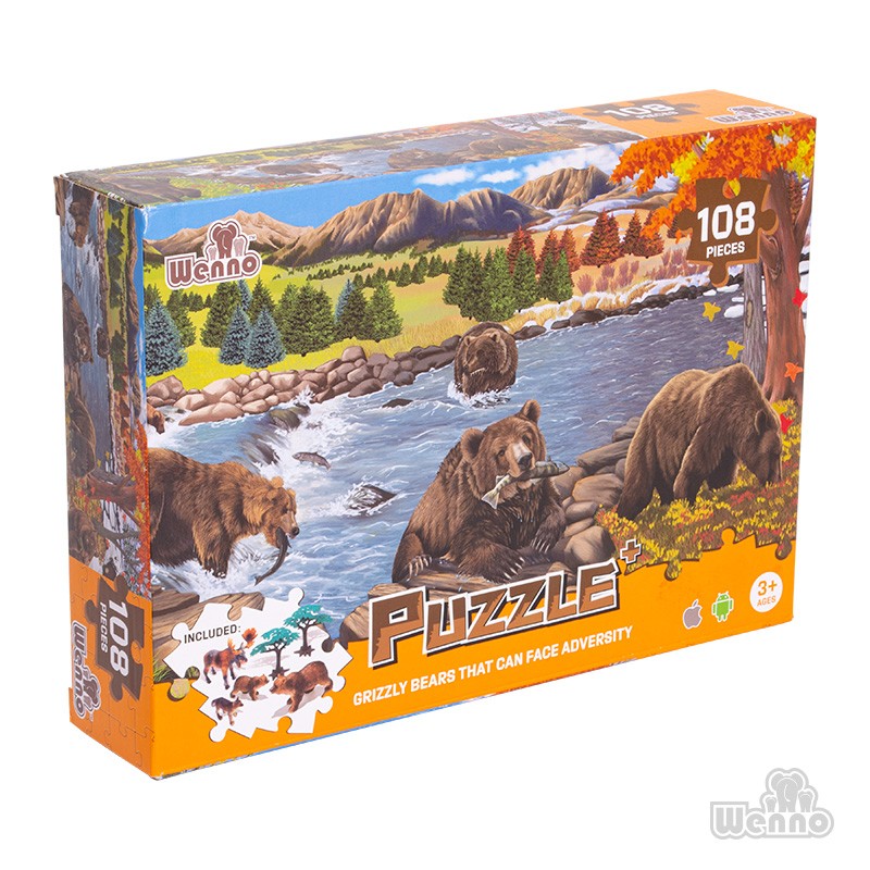 PUZZLE MULTICOLOR OSO 108 PIEZAS + FIGURAS - 4