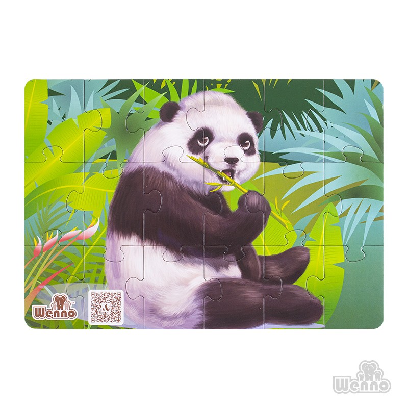PUZZLE MULTICOLOR OSO PANDA 18 PIEZAS + FIGURA - 4