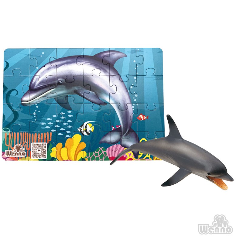 PUZZLE MULTICOLOR DELFÍN 24 PIEZAS + FIGURA - 3