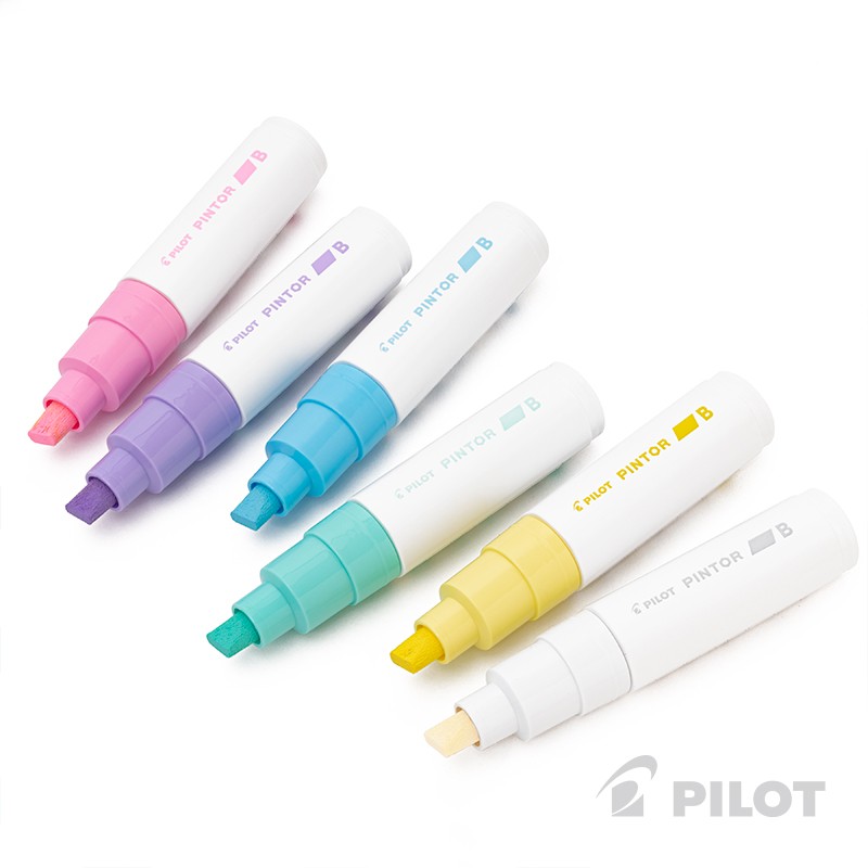 SET PINTOR PILOT COLORES PASTELES PUNTA BISELADA - 2