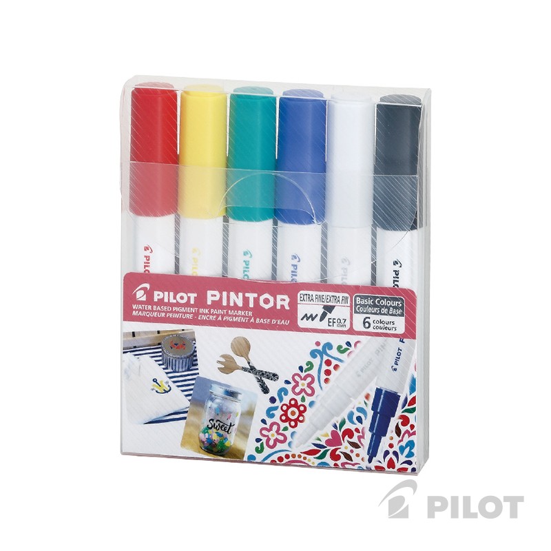 SET PINTOR PILOT COLORES CLASICOS PUNTA EXTRA FINA - 1