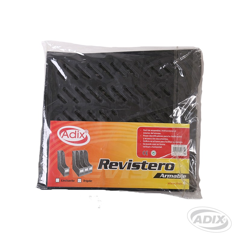 REVISTERO ADIX PLASTICO TRIPLE NEGRO - 2