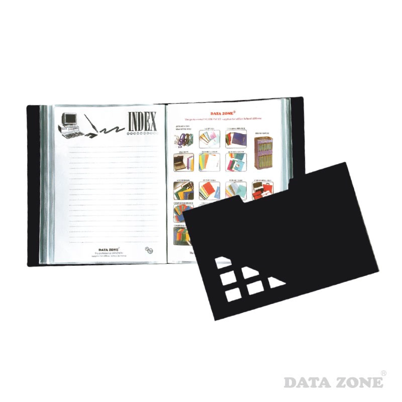 CARPETA A4 DATAZONE 80 FUNDAS C/ESTUCHE NEGRO - 1
