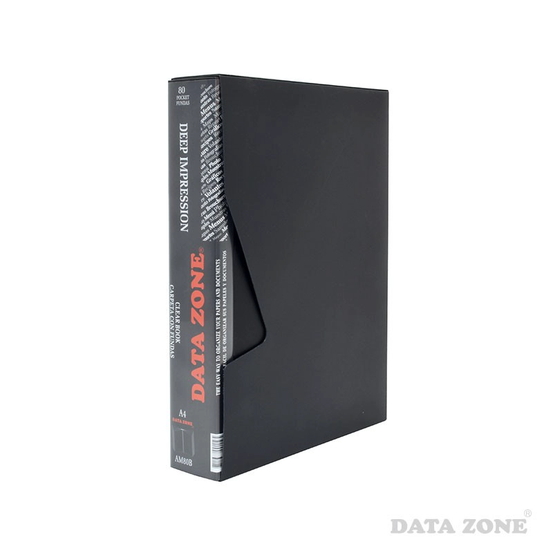 CARPETA A4 DATAZONE 80 FUNDAS C/ESTUCHE NEGRO - 2