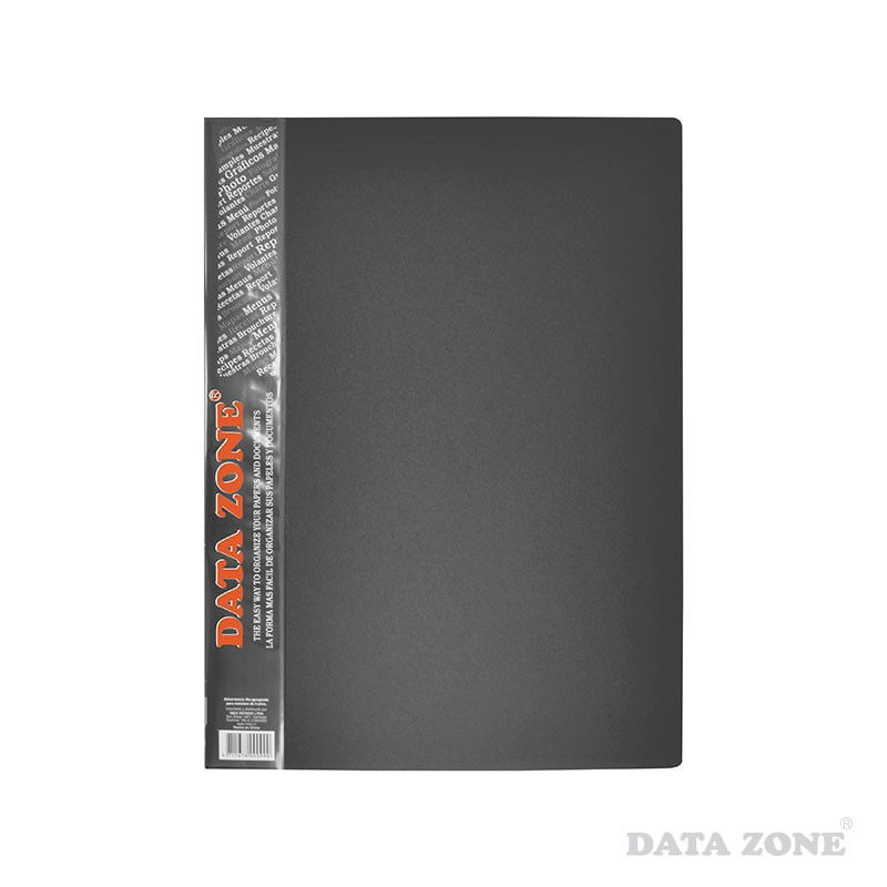 CARPETA A4 DATAZONE 60 FUNDAS NEGRO - 1