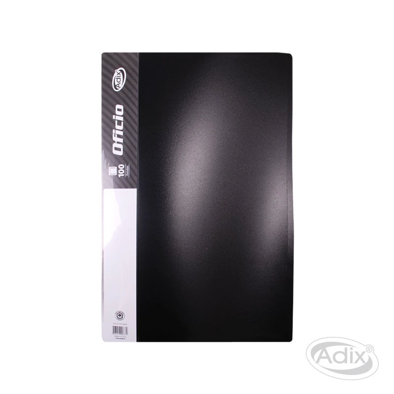 CARPETA ADIX OFICIO 100 FUNDAS C/ESTUCHE NEGRO - 1