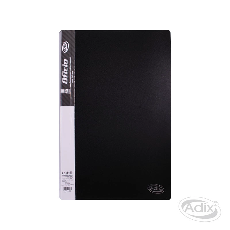 CARPETA ADIX OFICIO 60 FUNDAS NEGRO - 1