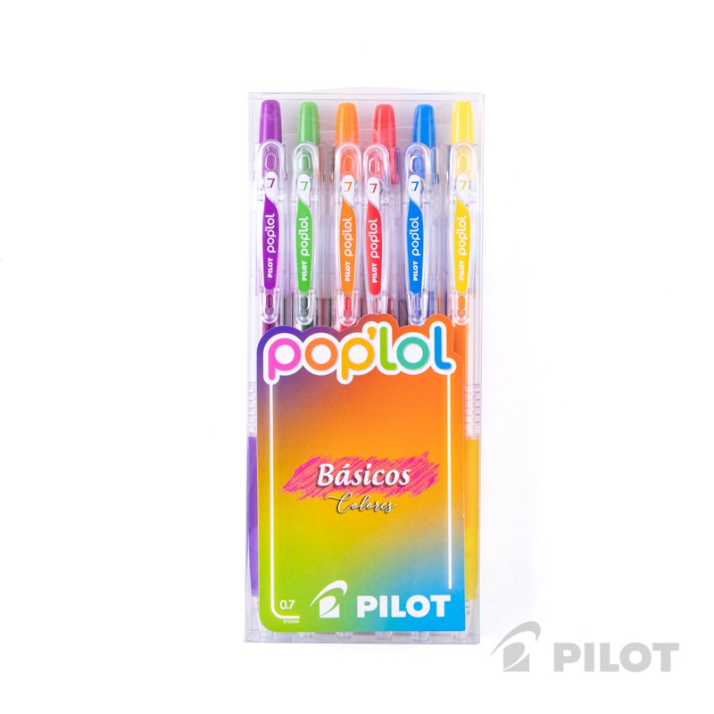 LAPICEROS PILOT POP'LOL BASICOS 6 COLORES - 1