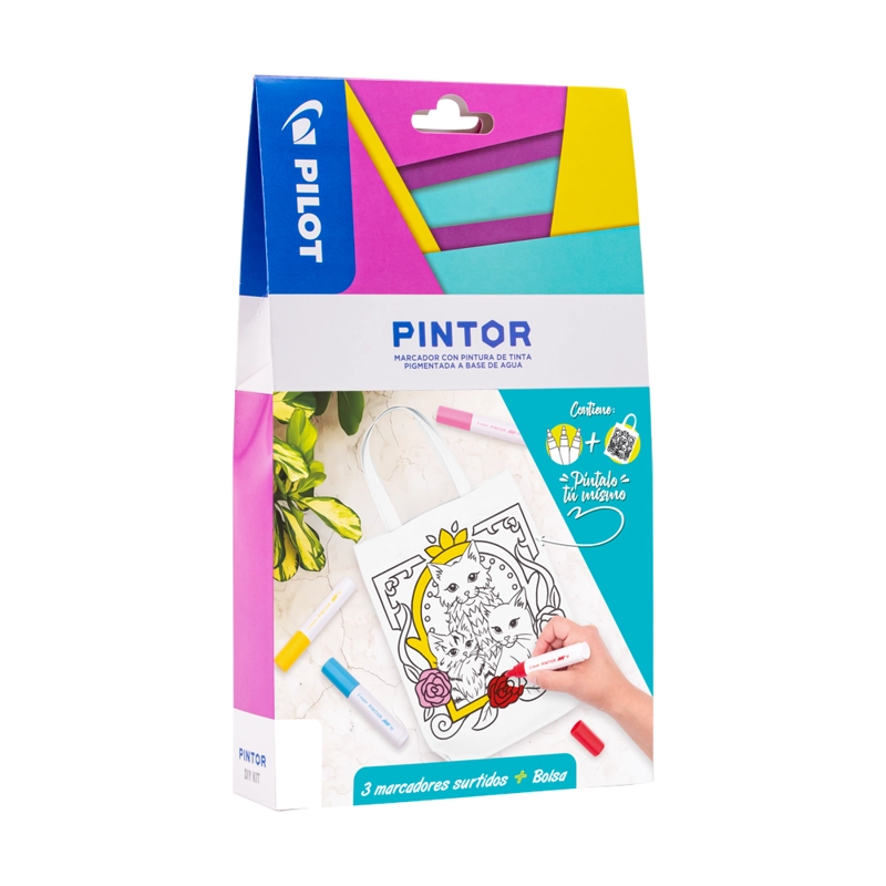 BOLSA GATITOS + 3 PINTOR - 1