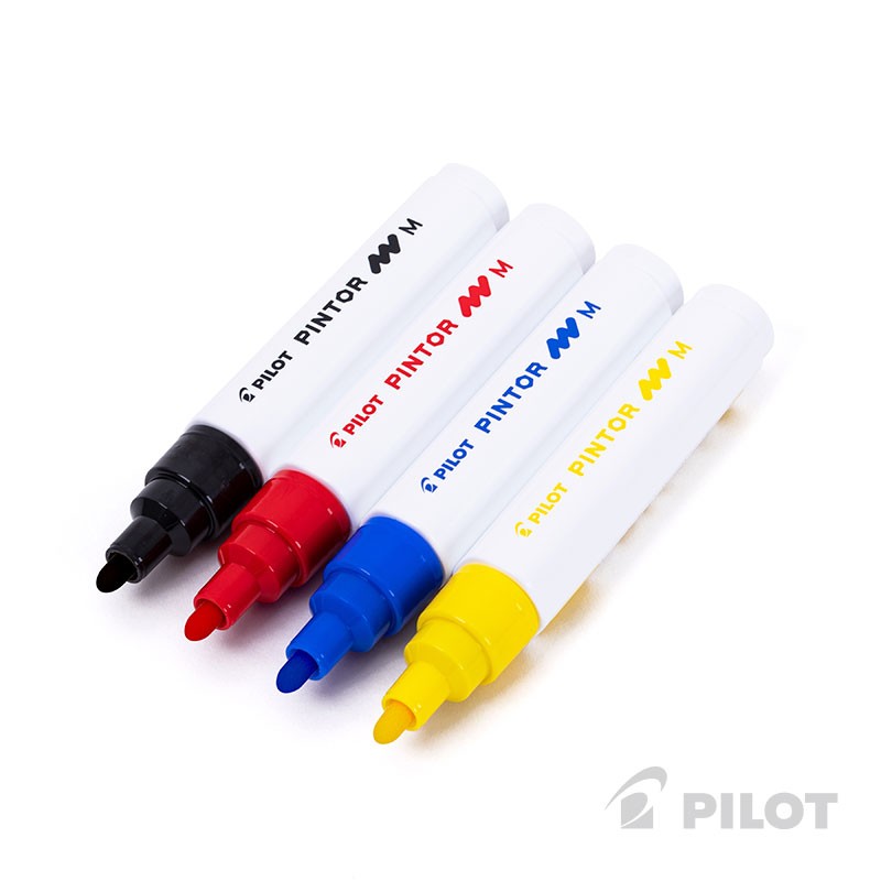 SET PINTOR PILOT NEGRO ROJO AZUL AMARILLO PUNTA MEDIA