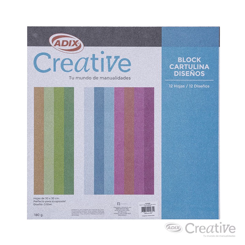 BLOCK DE CARTULINA CREATIVE BLOCK CARTULINA CON GLITTER - 1