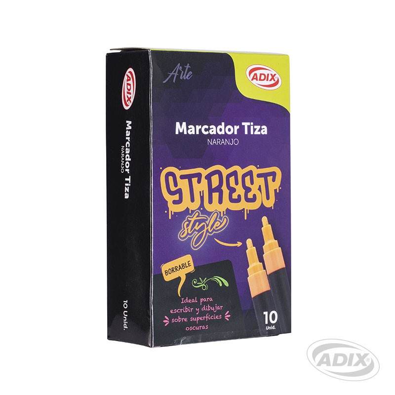 MARCADOR TIZA ADIX NARANJO - 1