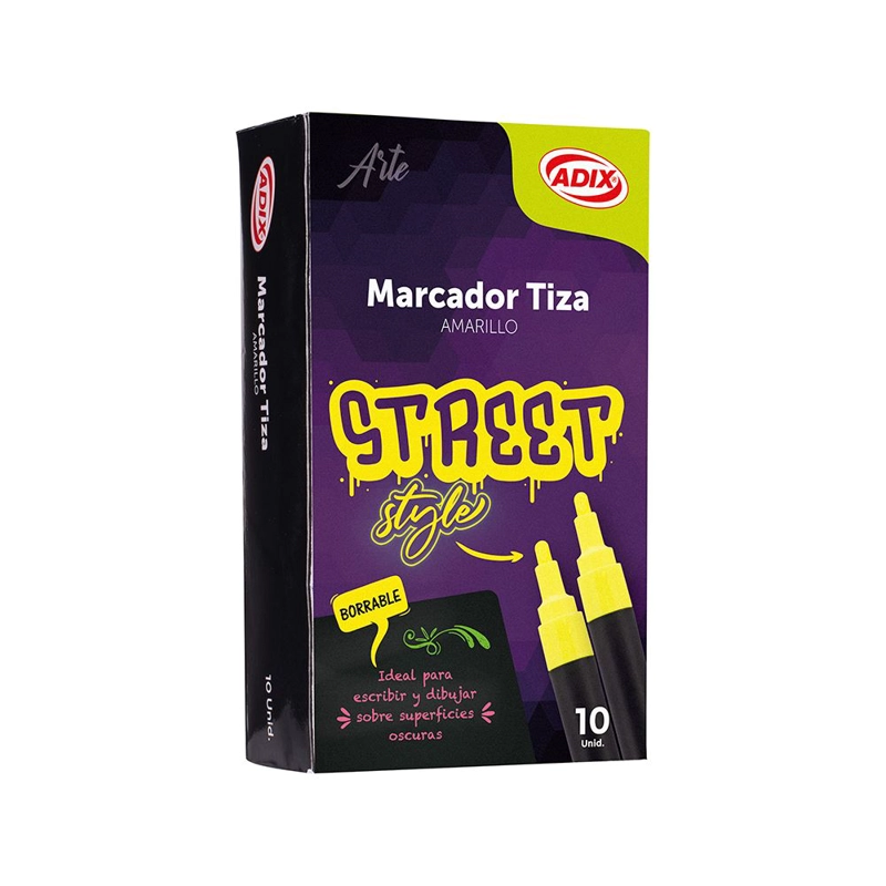 MARCADOR TIZA ADIX AMARILLO - 2