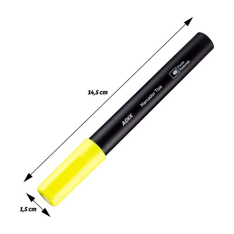 MARCADOR TIZA ADIX AMARILLO - 3