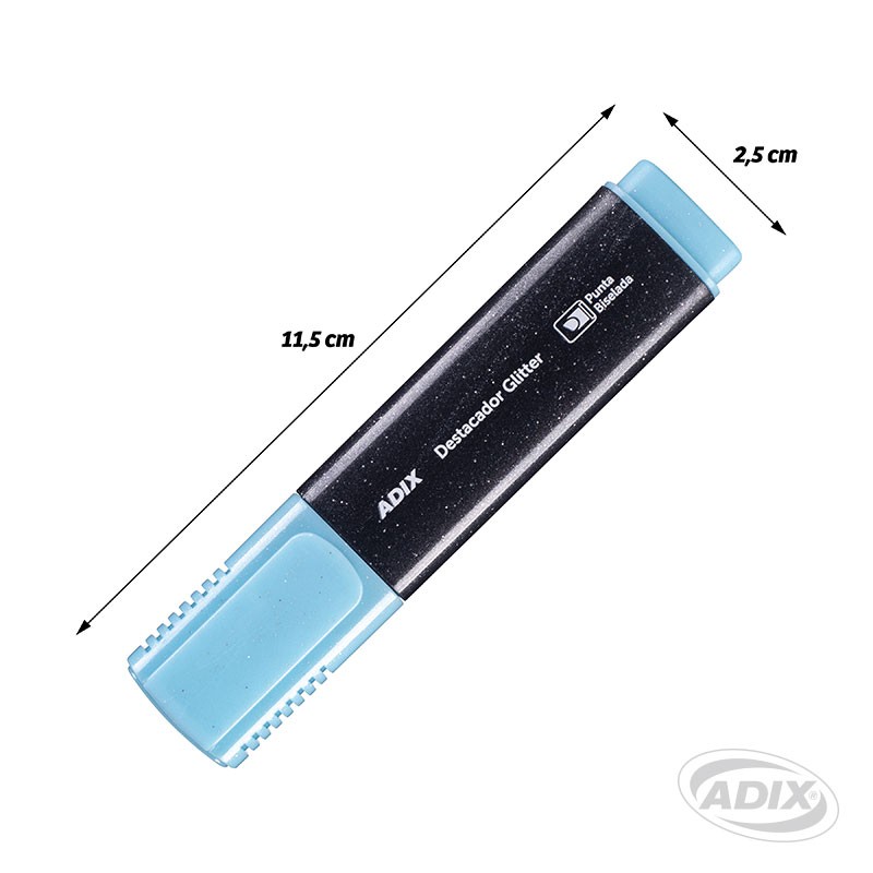 DESTACADOR ADIX GLITTER PASTEL 6 COLORES - 5