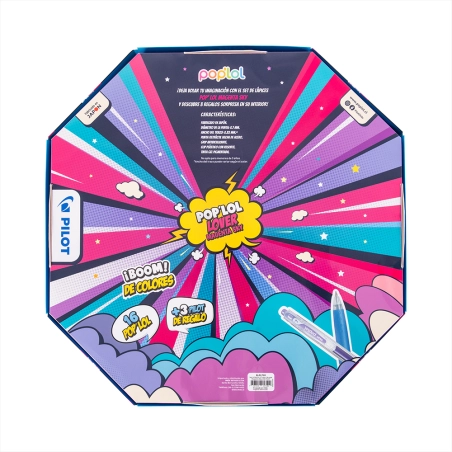 LÁPIZ GEL PILOT POPLOL 0.7 16 UND MAGENTA SKY - 4