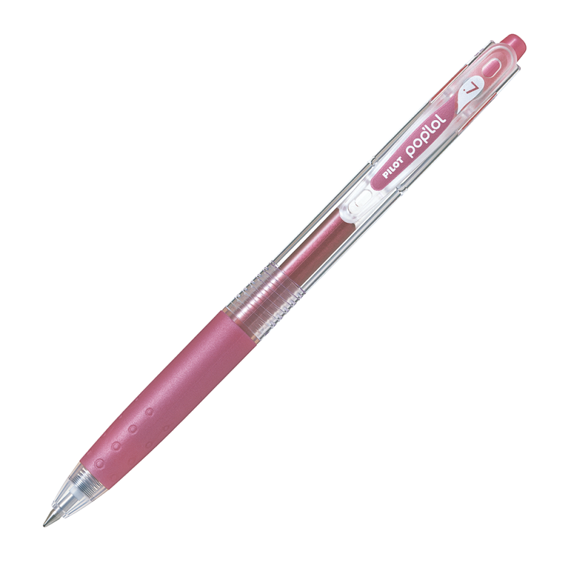 12 UN. LAPIZ GEL POP´LOL ROSADO METALICO 0.7 MM. - 1