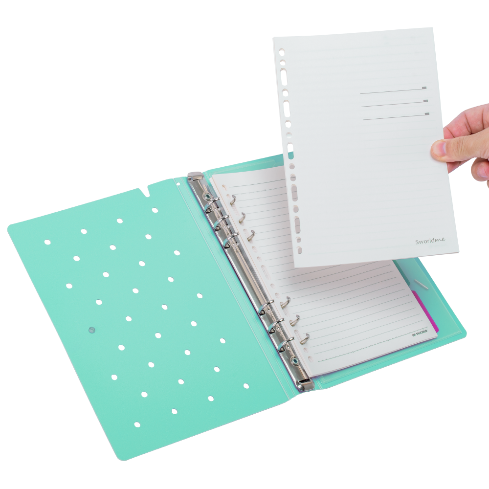 AGENDA A5 CALIPSO TAPA PIN 6 ANILLOS - 4