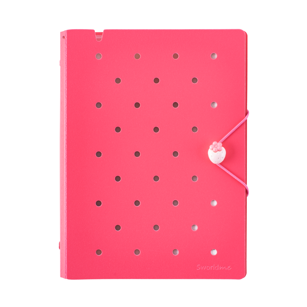 AGENDA A5 FUCSIA TAPA PIN 6 ANILLOS - 1