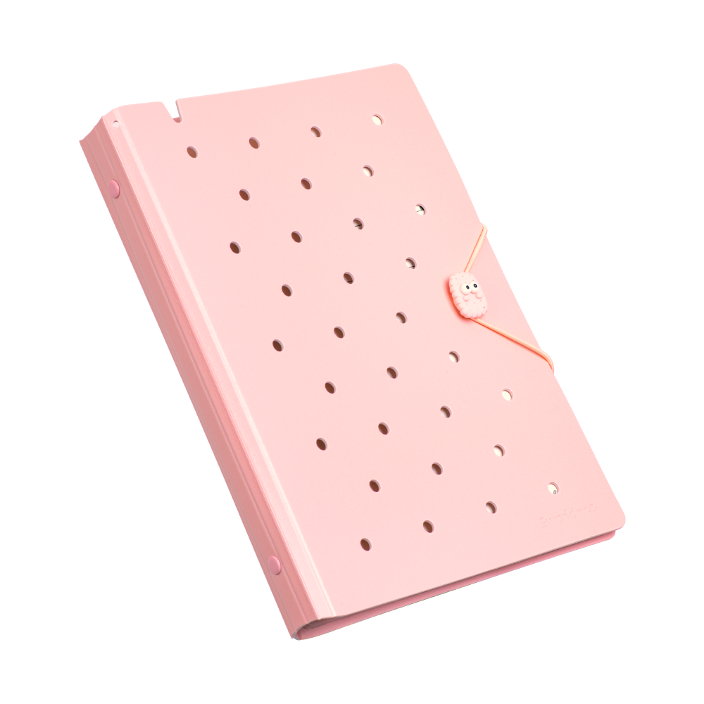 AGENDA A5 ROSADA TAPA PIN  6 ANILLOS - 5