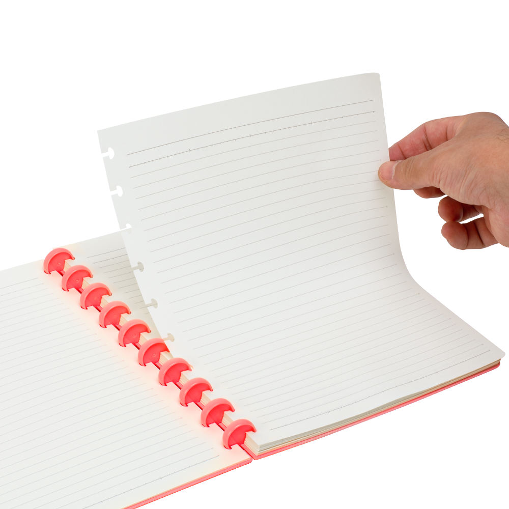 CUADERNO B5 C/ PINES FUCSIA ANILLADO - 2