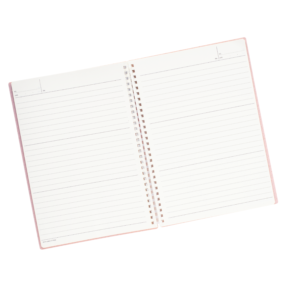 CUADERNO B5 ROSADO PASTEL ANILLADO - 2
