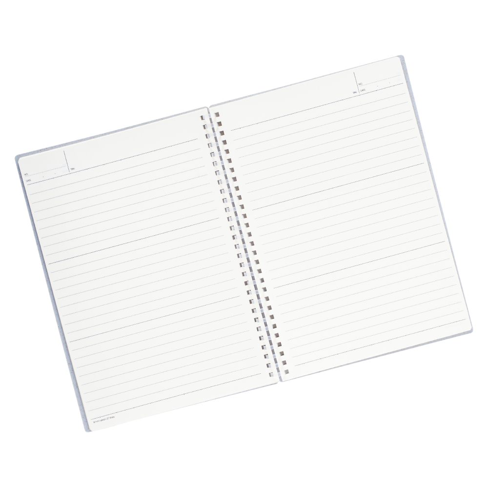 CUADERNO B5 AZUL PASTEL ANILLADO - 2