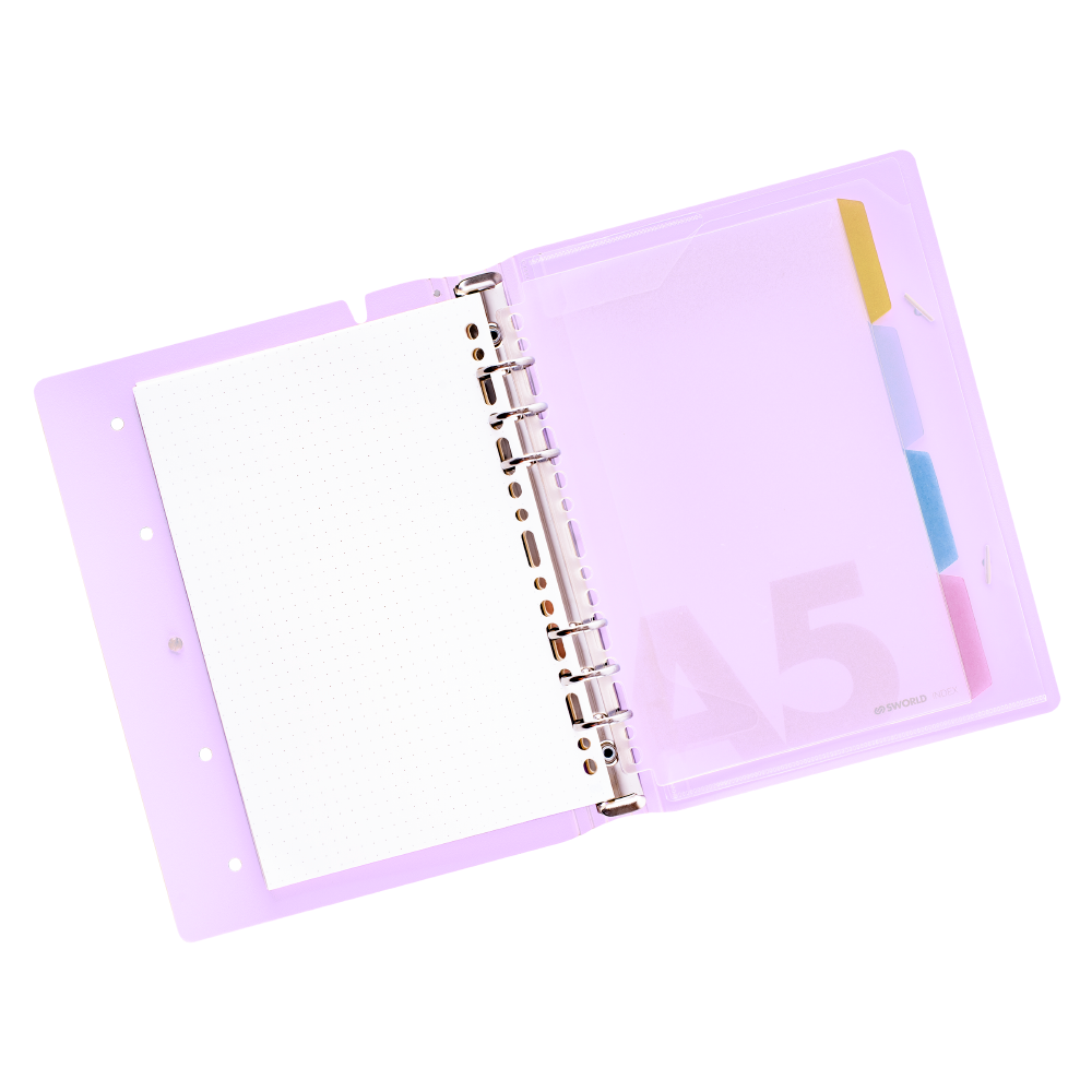 AGENDA A5 MORADA TAPA PIN 6 ANILLOS - 2