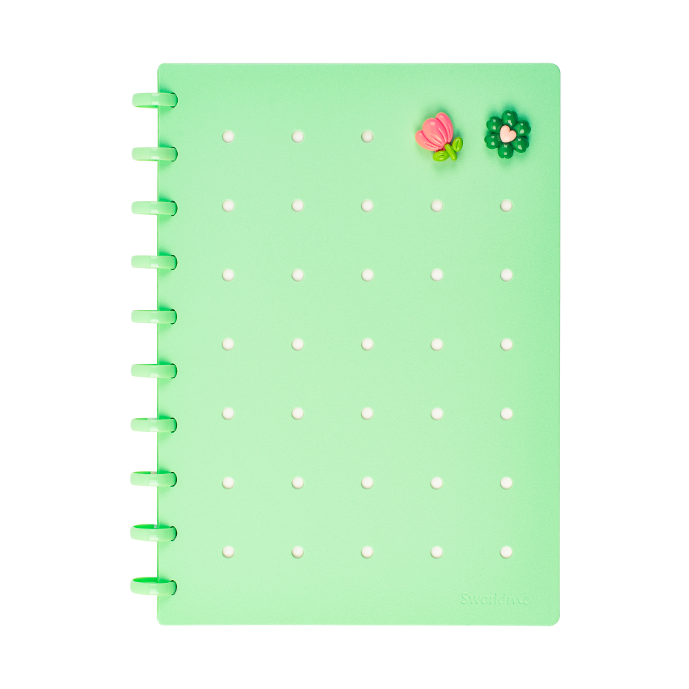CUADERNO B5 C/ PINES VERDE AGUA ANILLADO - 1