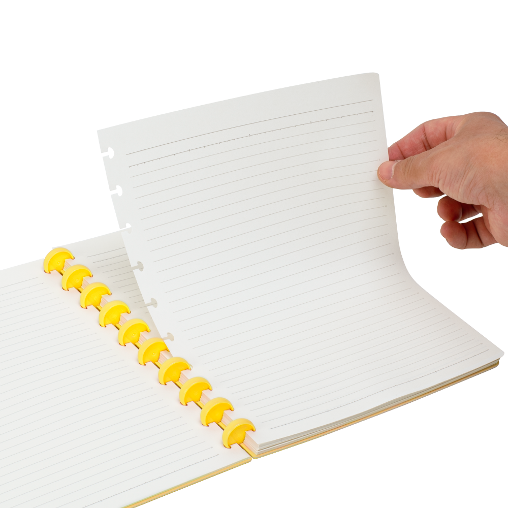 CUADERNO B5 C/ PINES AMARILLA ANILLADO - 2