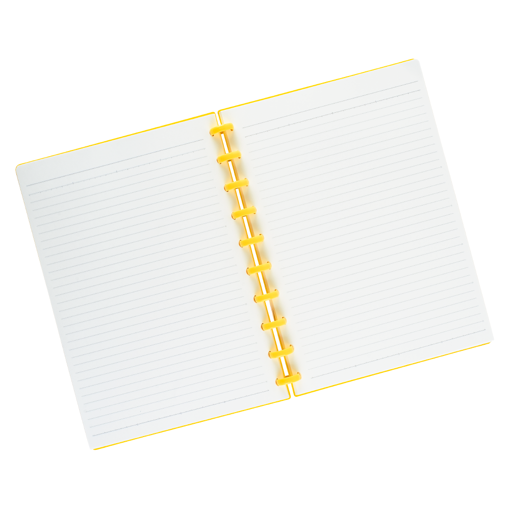 CUADERNO B5 C/ PINES AMARILLA ANILLADO - 3