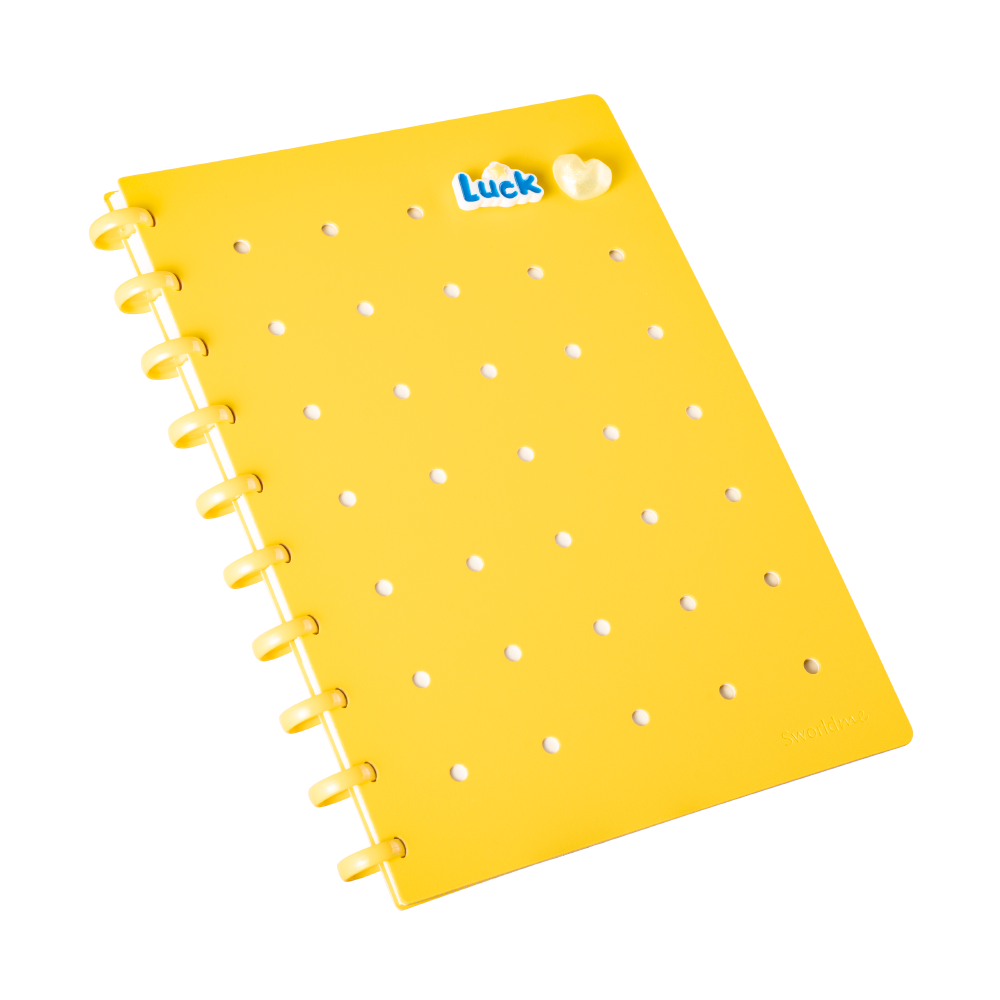 CUADERNO B5 C/ PINES AMARILLA ANILLADO - 4