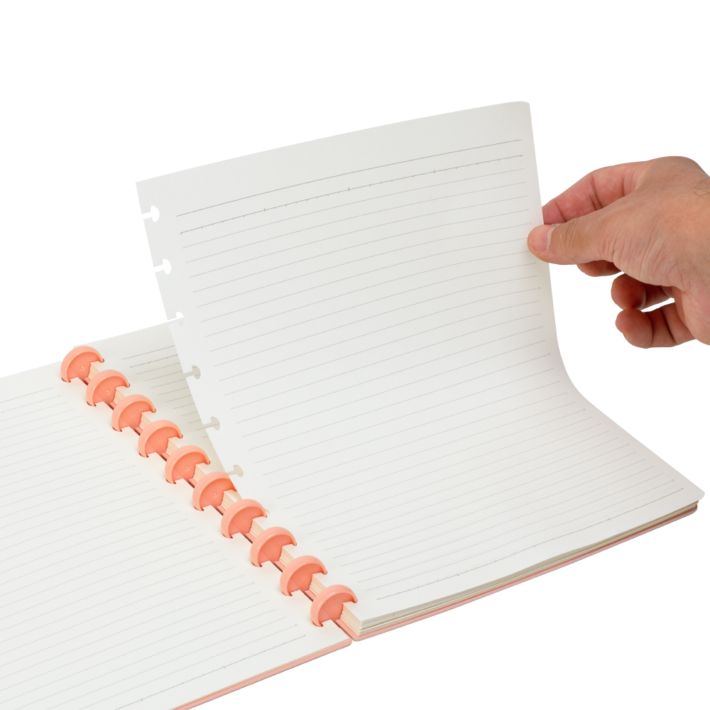 CUADERNO B5 C/ PINES ROSADO ANILLADO - 2