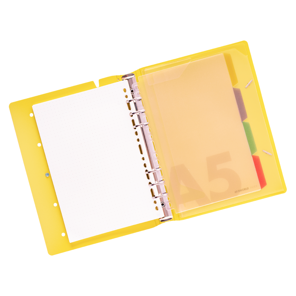 AGENDA A5 AMARILLA TAPA PIN 6 ANILLOS - 2