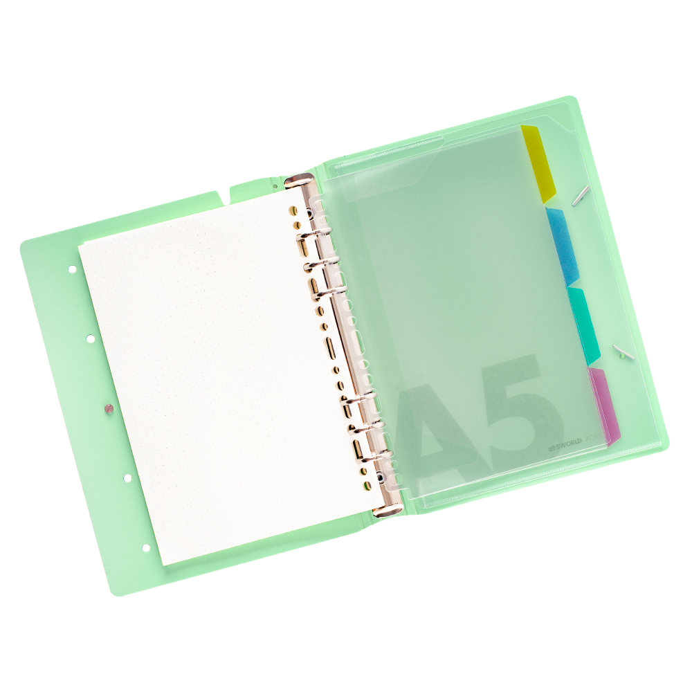 AGENDA A5 VERDE TAPA PIN 6 ANILLOS - 2