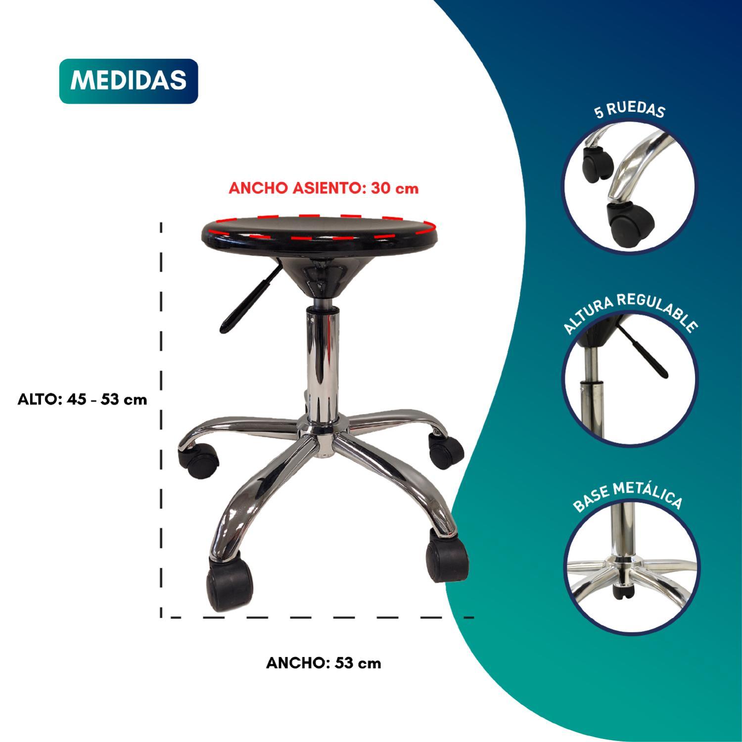 OTRO MOBILIARIO CLÍNICO GLOMED PCM014 PISO CONSULTA MEDICA NEGRO - 3