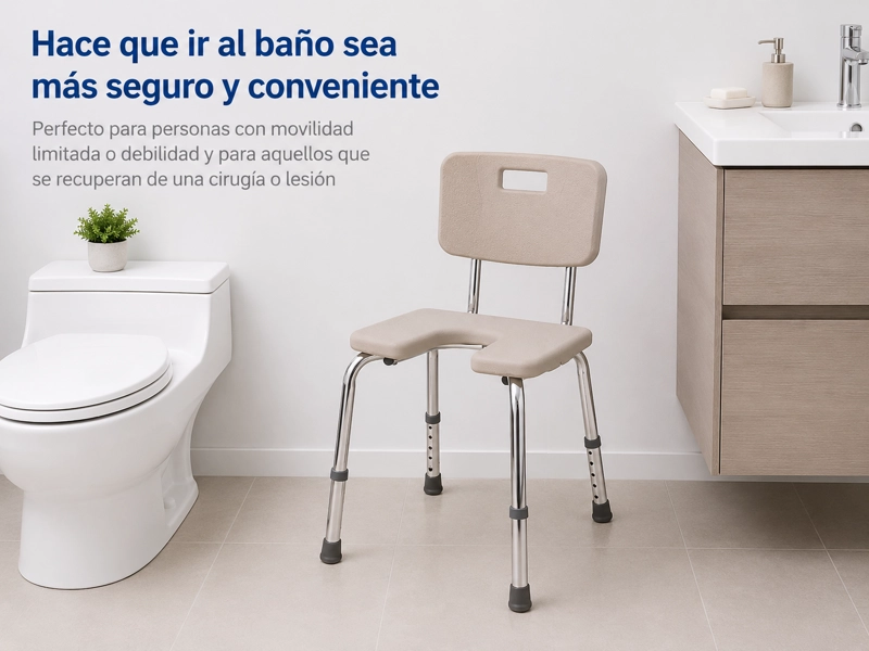SILLA MAXCARE BAÑO ASIENTO EN U CONFORT - 4