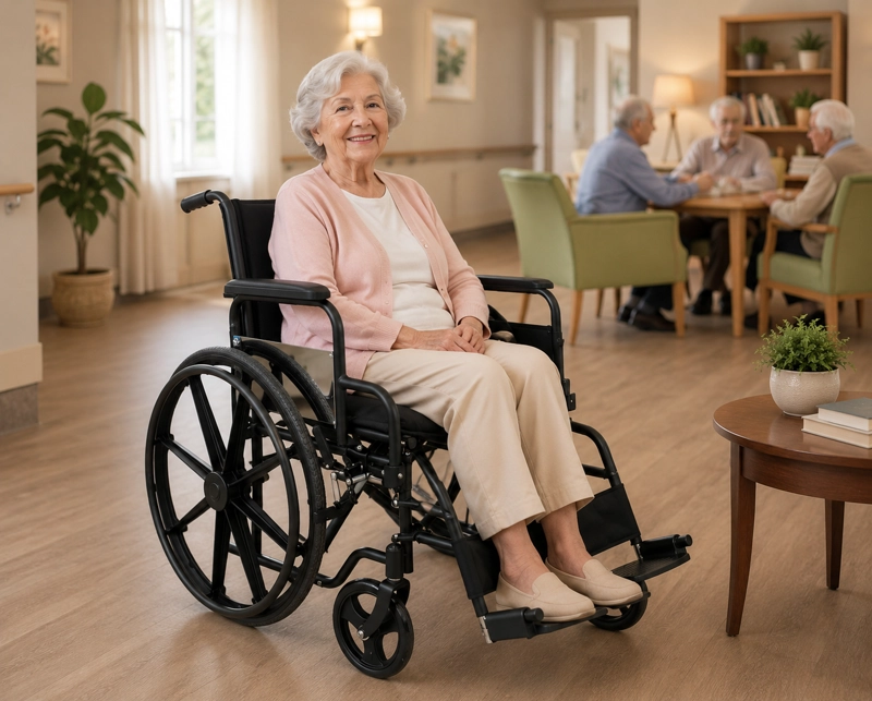 SILLA DE RUEDAS ESTANDAR PLUS DESMONTABLE ABATIBLE - 4