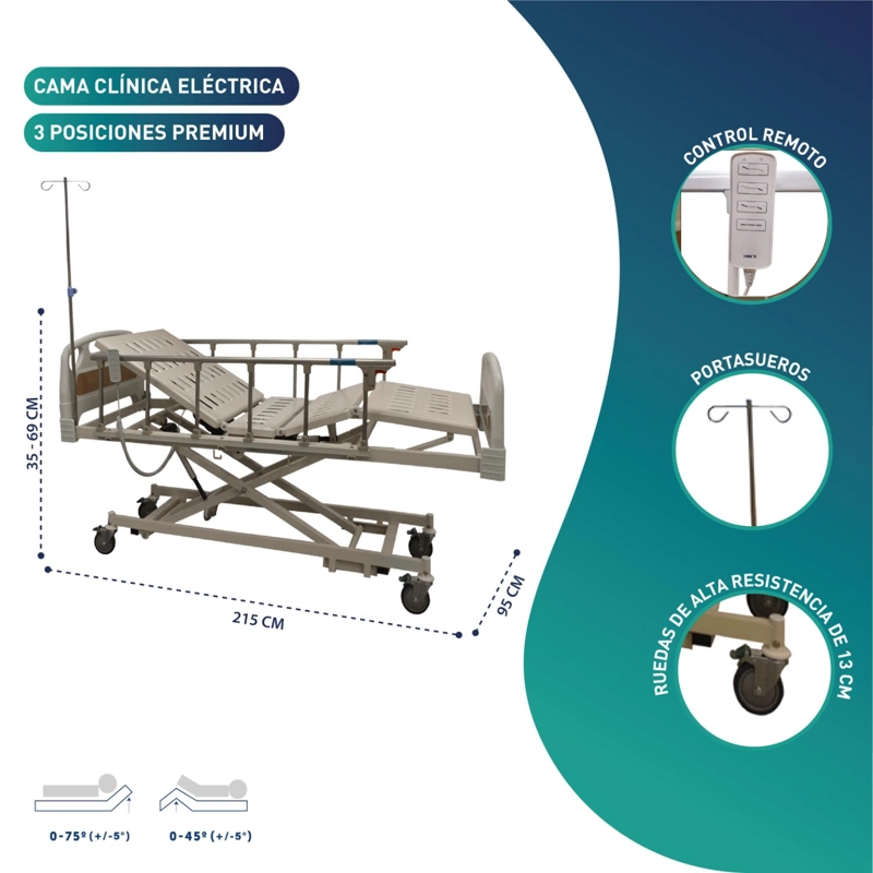 CAMA CLINICA ELE CTRICA 4 POSICIONES PREMIUM - 2