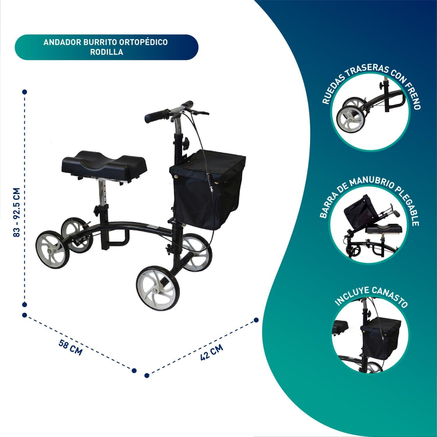 ANDADOR GLOMED ARO010 BURRO ORTOPÉDICO RODILLA - 2