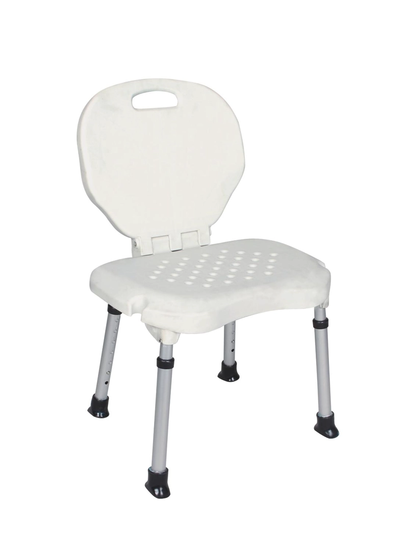 SILLA DE BAÑO DUCHA PLEGABLE CON DRENAJE AJUSTABLE PORTATIL - 1
