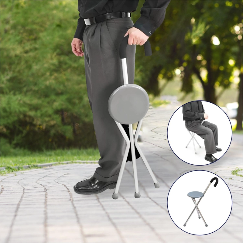 BASTÓN GLOMED BP013 CON SILLA PLEGABLE 3 PATAS - 3